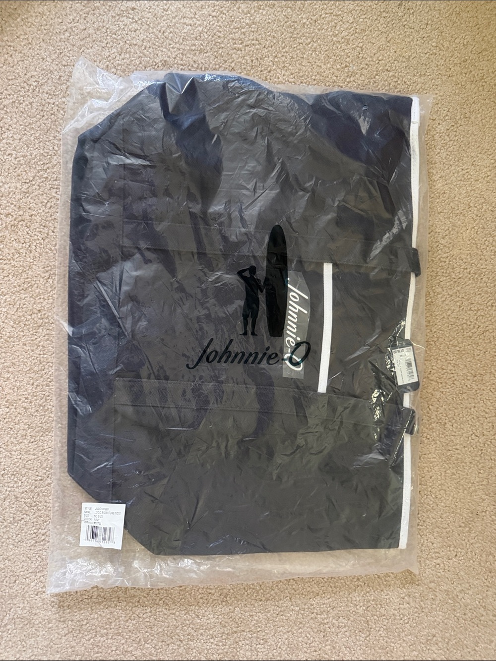 johnnie-O Black Windbreaker with White Trim